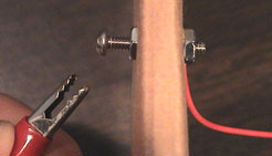 output wire connects to bolt